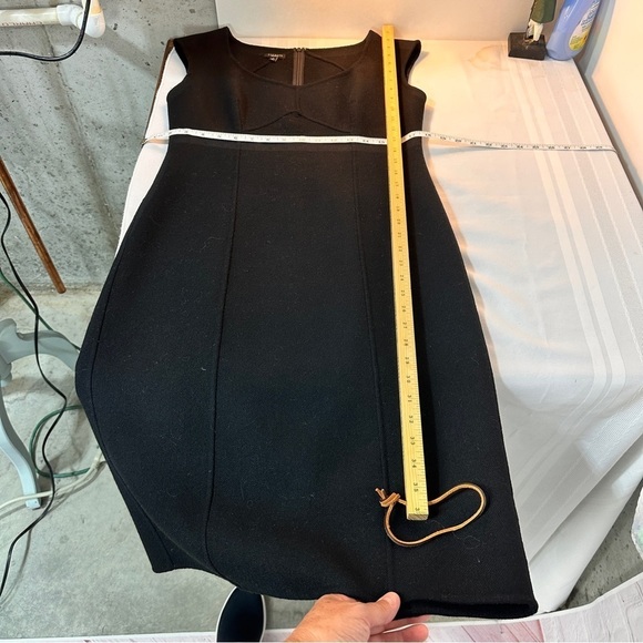 Talbots black wool dress size 4 sleeveless midi warm cozy soft stretchy stretch - Picture 4 of 11